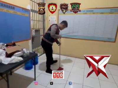 Pembersihan ruangan jaga tahanan Tmk22