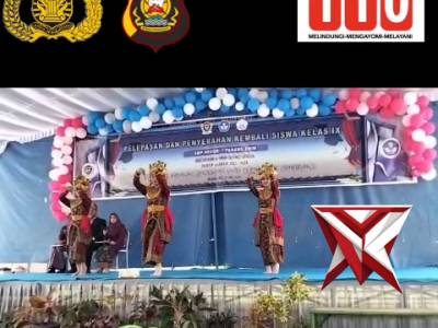 BTA 6. Bhabinkamtibmas hadir dalam acara pelepasan dan penyerahan kembali siswa/siswi kelas IX SMP N