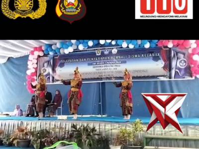 BTA 16. Bhabinkamtibmas hadir dalam acara pelepasan dan penyerahan kembali siswa/siswi kelas IX SMP