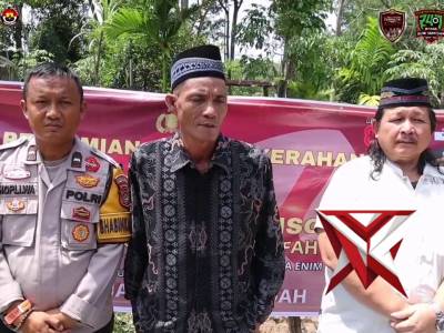 Kapolsek lembak HUT bhayangkara 80 sumur bor