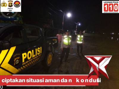 Polsek BMT laksanakan Patroli Malam untuk menciptakan situasi aman dan kondusif