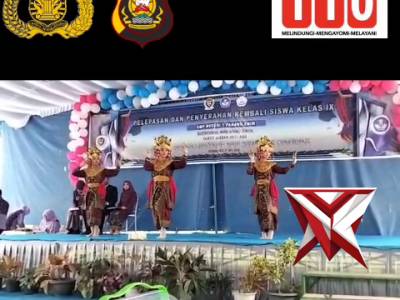 BES 1 . Bhabinkamtibmas hadir dalam acara pelepasan dan penyerahan kembali siswa/siswi kelas IX SMP - PoliceTube