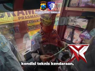 INSPEKSI KESELAMATAN RAMCHECK BERSAMA INSTANSI TERKAIT SATLANTAS POLRES BANGKALAN
