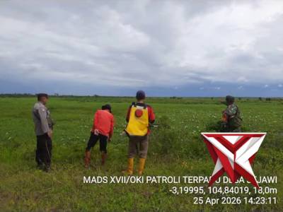 Polsek Jejawi, TNI, Manggala Agni & MPA Kec.Jejawi melaksanakan giat Patroli Karhutla
