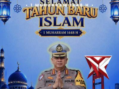 Direktorat Lalu Lintas Polda Sumatera Selatan mengucapkan selamat menyambut Tahun Baru Islam 1448 H