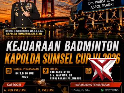KEJUARAAN BADMINTON KAPOLDA SUMSEL CUP VI  2026