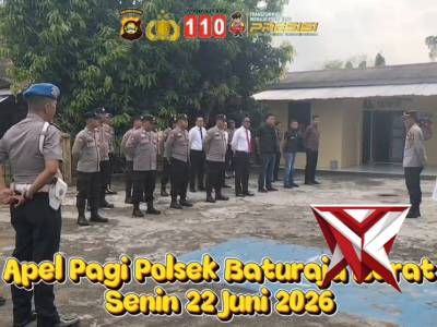 Apel pagi anggota Polsek Baturaja Barat