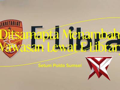 Ditsamapta Mengunjungi E library Polda Sumsel yang Dikelola Setum Polda Sumsel