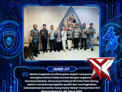 Kasubdit III Ditintelkam Polda Sumsel menerima audiensi dari PC Fatayat NU Kota Palembang
