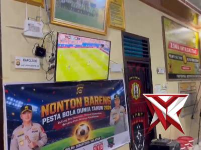 Nonton Bareng Piala Dunia 2026 di Mako Polsek Belitang I