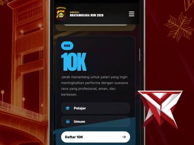 PENDAFTARAN SUMSEL BHAYANGKARA RUN 2026 KHUSUS PERSONEL TNI/POLRI
