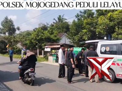 Bhabinkamtibmas Desa Sewurejo Polsek Mojogedang Melaksanakan Polisi Peduli lelayu