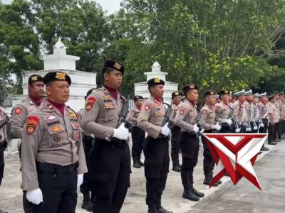 TABUR BUNGA HUT BHAYANGKARA KE 80 POLRES OKU SELATAN