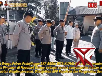 APEL PAGI JAM PIMPINAN POLSEK DRINGU ?