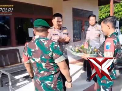 Surprise Koramil-15 Teluk  Batang diHari bhayangkara ke-80