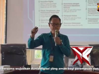Ditressiber Polda Jateng Menjadi Narasumber Wujudkan Dunia Digital yg Aman bagi Perempuan dan Anak