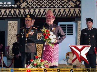 Upacara HUT BHAYANGKARA KE-80 Polda Sumsel