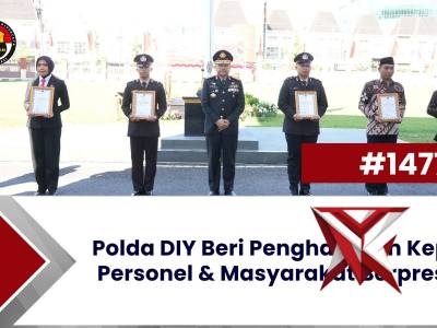 Polda DIY Beri Penghargaan Kepada Personel & Masyarakat Berprestasi | Polda Jogja News #1477