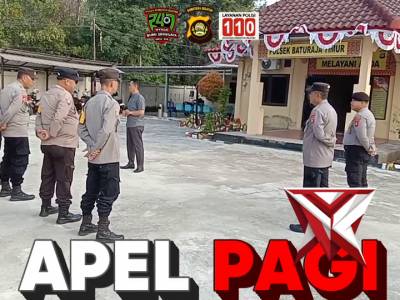 Apel pagi Personil Polsek Baturaja Timur