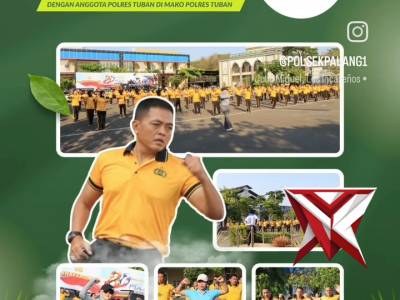 Olahraga bersama bersama anggota polres tuban