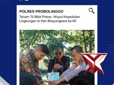 Hari Bhayangkara ke-80, Polri Tanam 70 Bibit Pohon sebagai Wujud Kepedulian terhadap Lingkungan
