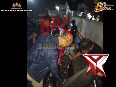 Patroli Unit Reaksi Cepat (URC) Polres Kepulauan Sitaro Ciptakan Situasi Kamtibmas yang Kondusif