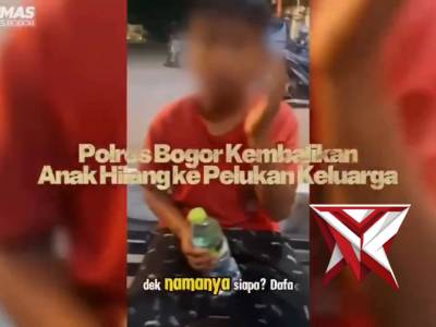 PIKET SIAGA PAMAPTA BERGERAK MEMBANTU SEORANG ANAK LAKI-LAKI BERUSIA 10 TAHUN YANG DITEMUKAN