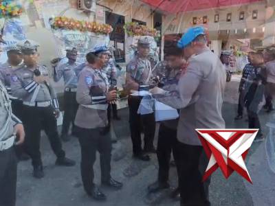 Pastikan kesiapan sarana komunikasi dalam pelaksanaan tuga, Polres Bontang Gelar Apel Pengecekan HT