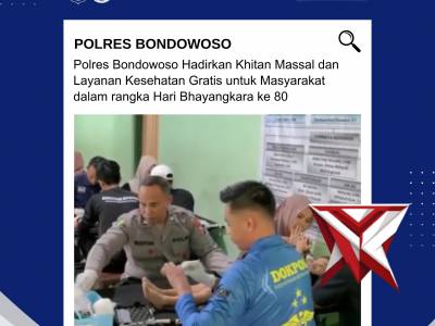 Polres Bondowoso Gelar Khitan Massal dan Bakti Kesehatan, Wujud Nyata Kepedulian Polri untuk Masyara