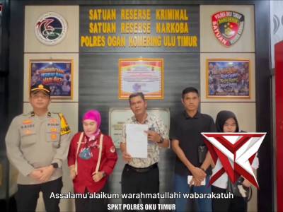 Polres OKU Timur berhasil menemukan seorang wanita yang diduga hilang oleh suaminya