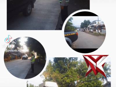 Pengaturan lalintas Polsek Mirit