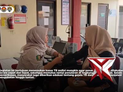 Polresta Banyumas bersinergi dengan Tenaga Kesehatan laksanakan skrining & tracing TB Paru untuk war