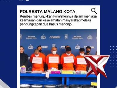 Polresta Malang Kota Bongkar Jaringan Narkoba Lintas Provinsi dan Produksi Kosmetik Ilegal