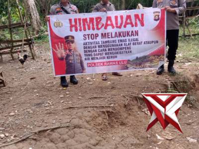 Himbauan stop aktivitas PETI | Polsek Rawas Ulu