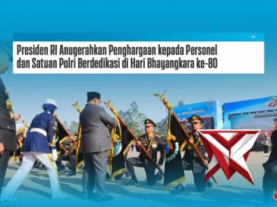Presiden RI Anugerahkan Penghargaan Kepada Personel Polri Berdedikasi di Hari Bhayangkara Ke 80