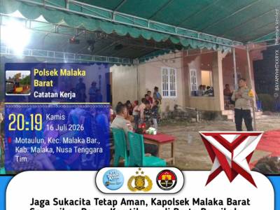 Jaga Sukacita Tetap Aman, Kapolsek Malaka Barat Sampaikan Pesan Kamtibmas di Pesta Pernikahan Warga