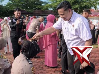 Upacara Laporan Kenaikan Pangkat personil Polres Mempawah periode 1 Juli 2026 dan KPLB