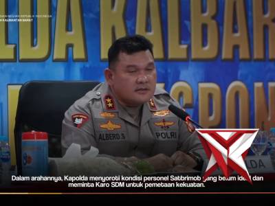 Kapolda Kalimantan Barat melaksanakan kunjungan ke Markas Komando Satuan Brimob Polda Kalbar.