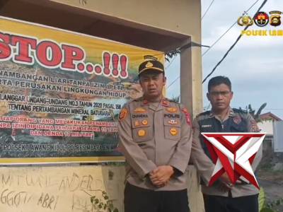 Kapolsek Lawang Kidul Laksanakan Pengecekan Lokasi Ex Tambang Rakyat SP. Karso Desa Darmo