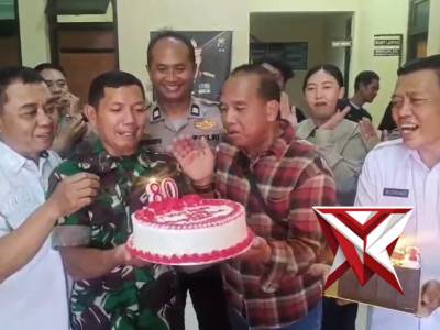 Kunjungan Danramil ke Polsek Wiyung dalam rangka peringatan HUT Bhayangkara ke-80