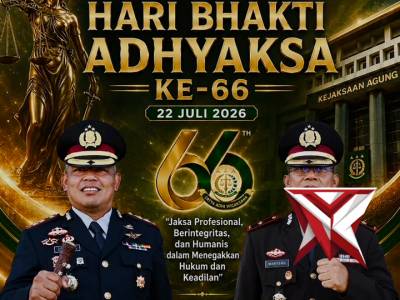 Polres Way Kanan Berikan Surprise Hari Bhakti Adhyaksa ke-66, Perkuat Sinergi di Kejaksaan Negeri