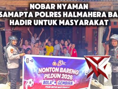 Nobar Nyaman. Sat Samapta Polres Halmahera Barat Hadir Untuk Masyarakat