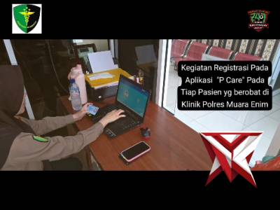 Kegiatan anggota sidokkes melakukan pelayanan kesehatan di poli klinik polres muara enim