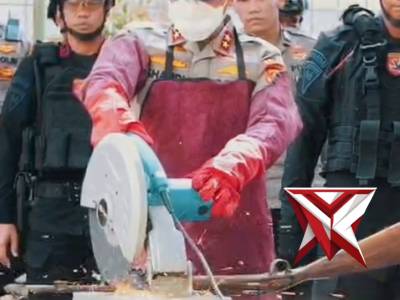 KAPOLDA SUMSEL PIMPIN LANGSUNG PEMUSNAHAN MASSAL BARANG BUKTI HASIL OPS &nbsp;SENPI MUSI 2026