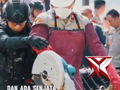 Kapolda Sumsel memimpin langsung pemusnahan massal 397 pucuk senjata api rakitan ilegal