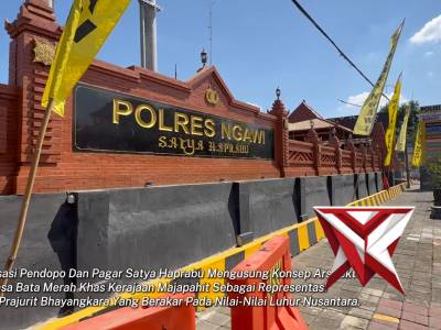 PERESMIAN REVITALISASI PENDOPO DAN PAGAR SATYA HAPRABU POLRES NGAWI