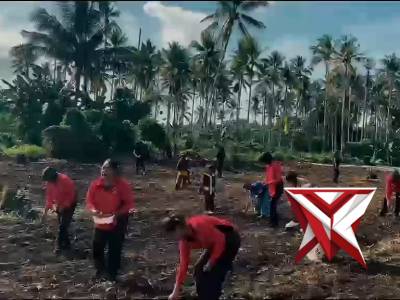 Brimob Malut Gelar Penanaman Serentak Bersama Masyarakat