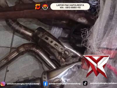 Polsek Cicalengka Polresta Bandung melaksanakan kegiatan razia knalpot