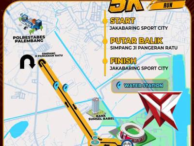 Dulur presisi boleh dipantengin nih inilah rute dari Sumsel Bhayangkara Run Tahun 2026
21 K ?
10 K?