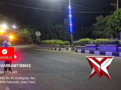 Antisipasi Kejahatan 3 C dan balap liar di jalur pantura oleh patroli harkamtibmas Polsek Gadingrejo